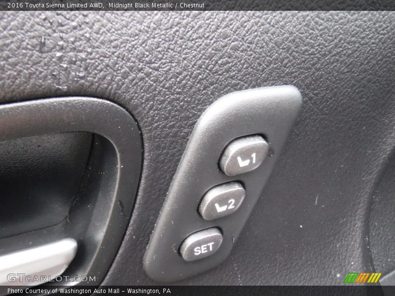Midnight Black Metallic / Chestnut 2016 Toyota Sienna Limited AWD