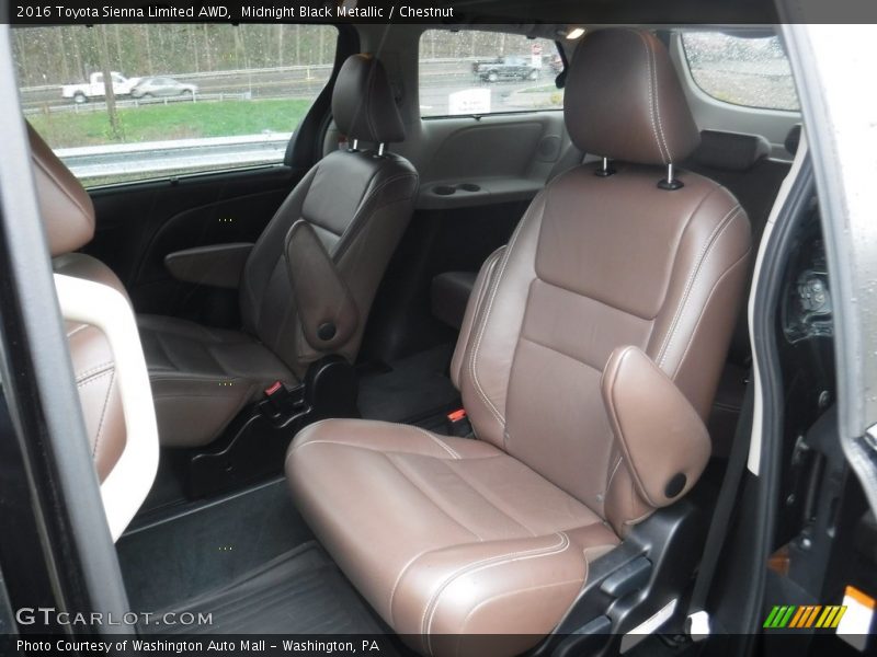 Midnight Black Metallic / Chestnut 2016 Toyota Sienna Limited AWD