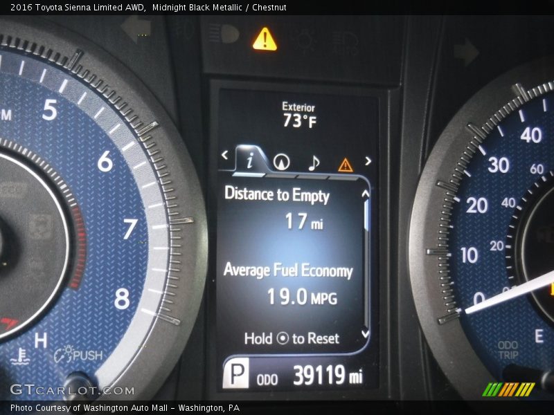 Midnight Black Metallic / Chestnut 2016 Toyota Sienna Limited AWD