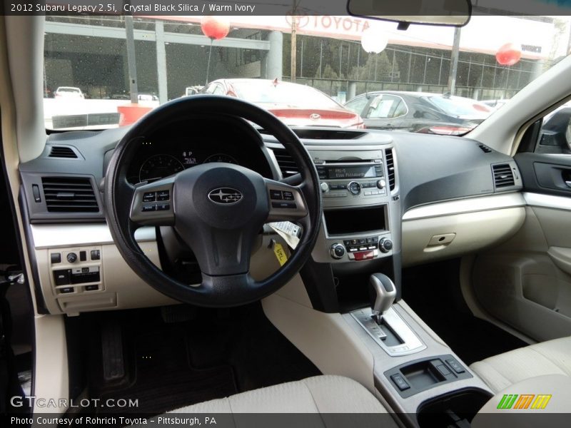 Crystal Black Silica / Warm Ivory 2012 Subaru Legacy 2.5i