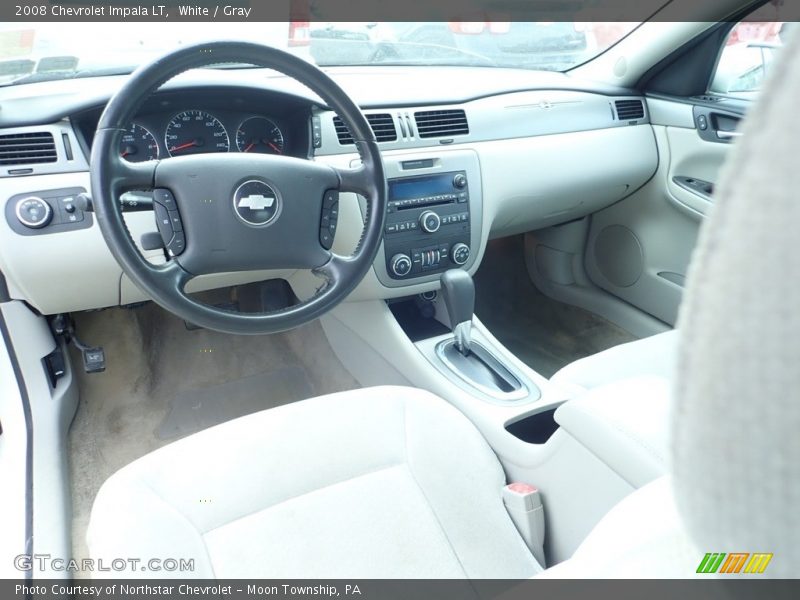 White / Gray 2008 Chevrolet Impala LT