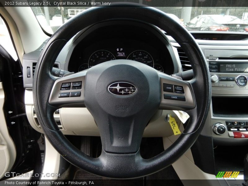 Crystal Black Silica / Warm Ivory 2012 Subaru Legacy 2.5i
