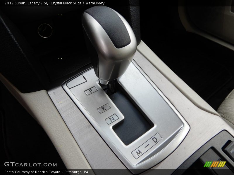 Crystal Black Silica / Warm Ivory 2012 Subaru Legacy 2.5i