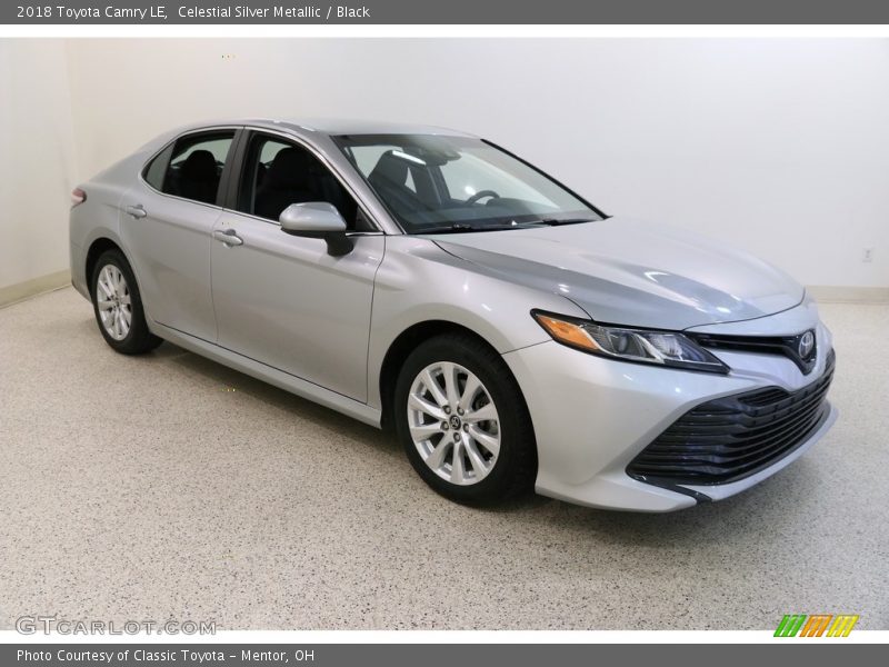 Celestial Silver Metallic / Black 2018 Toyota Camry LE