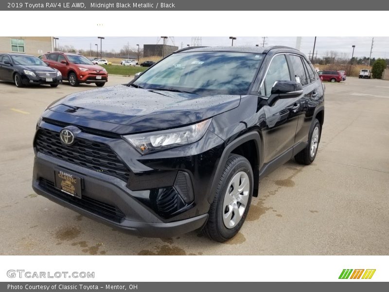 Midnight Black Metallic / Black 2019 Toyota RAV4 LE AWD