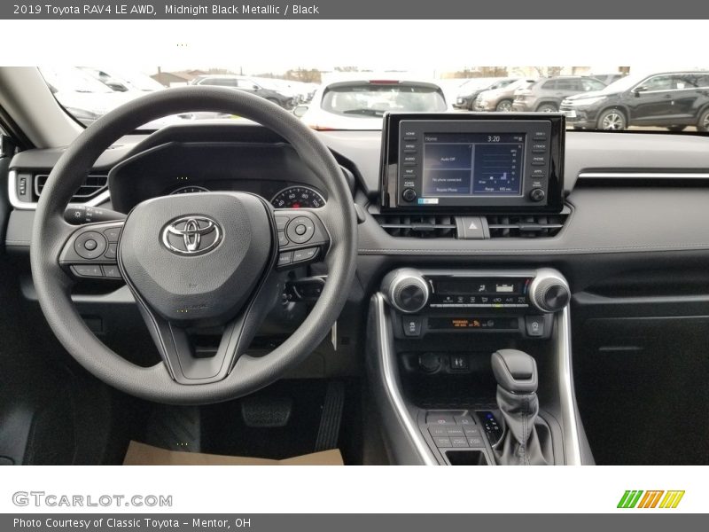 Midnight Black Metallic / Black 2019 Toyota RAV4 LE AWD