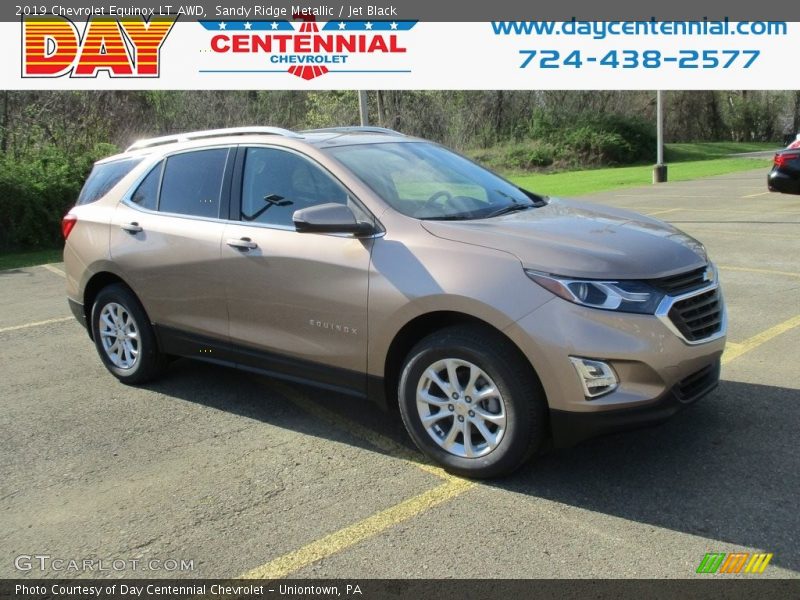 Sandy Ridge Metallic / Jet Black 2019 Chevrolet Equinox LT AWD