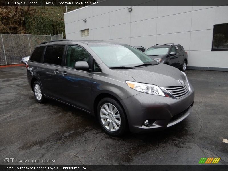 Predawn Gray Mica / Ash 2017 Toyota Sienna XLE AWD