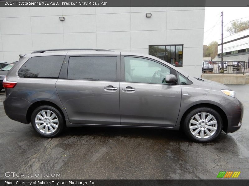 Predawn Gray Mica / Ash 2017 Toyota Sienna XLE AWD