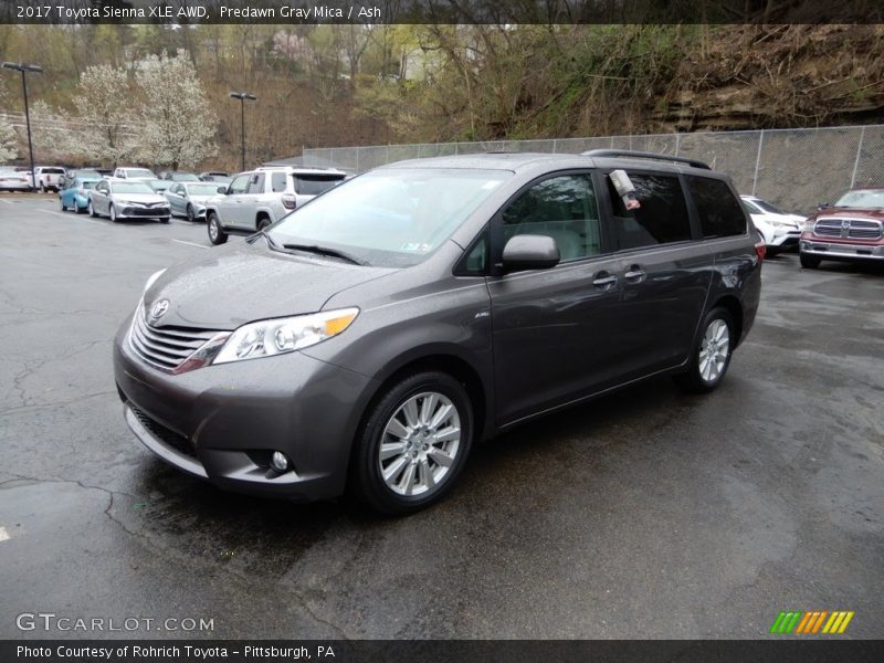 Predawn Gray Mica / Ash 2017 Toyota Sienna XLE AWD