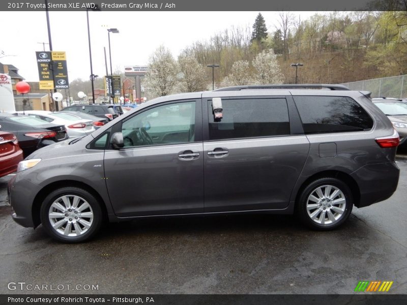 Predawn Gray Mica / Ash 2017 Toyota Sienna XLE AWD