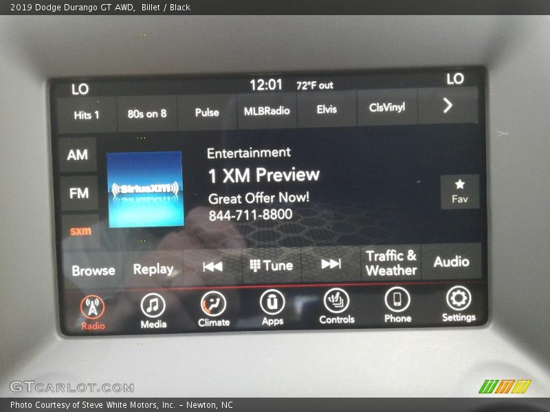 Billet / Black 2019 Dodge Durango GT AWD