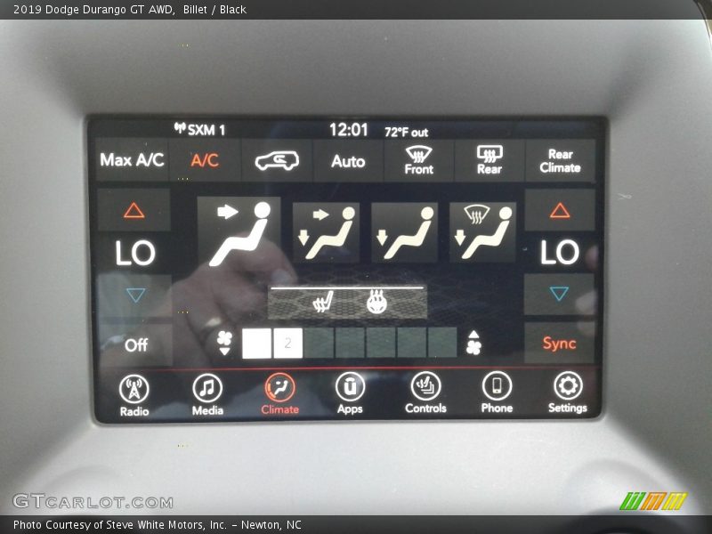 Billet / Black 2019 Dodge Durango GT AWD