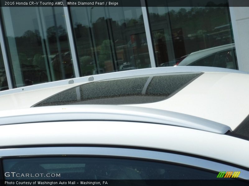 White Diamond Pearl / Beige 2016 Honda CR-V Touring AWD