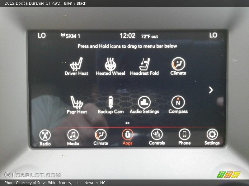 Billet / Black 2019 Dodge Durango GT AWD