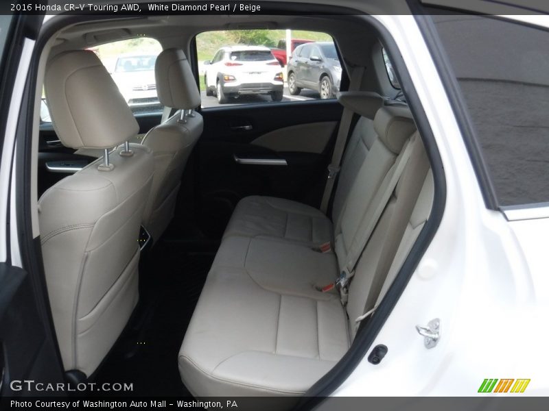 White Diamond Pearl / Beige 2016 Honda CR-V Touring AWD