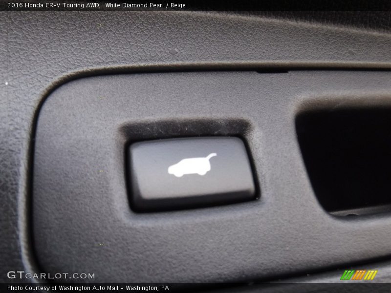 White Diamond Pearl / Beige 2016 Honda CR-V Touring AWD