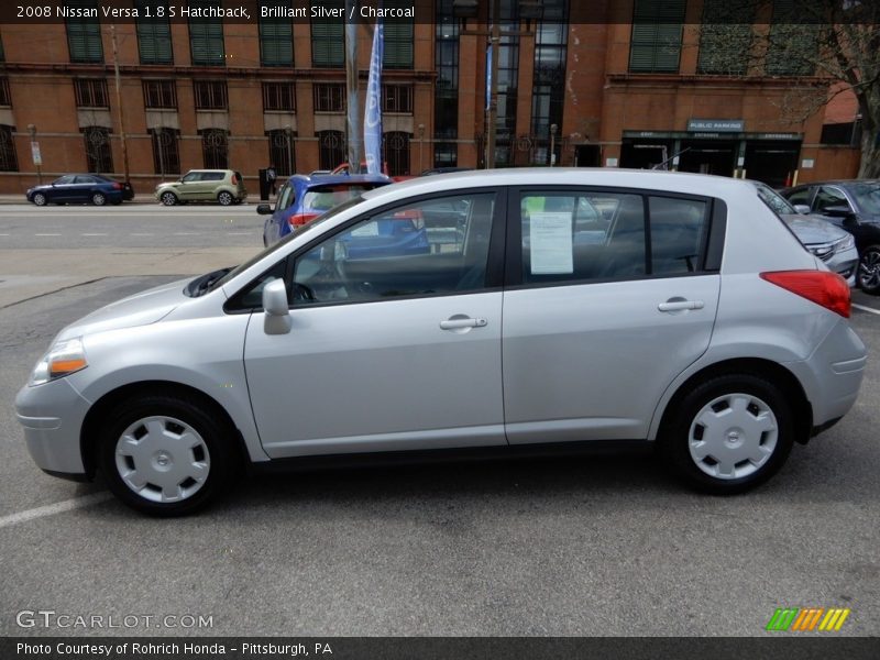 Brilliant Silver / Charcoal 2008 Nissan Versa 1.8 S Hatchback