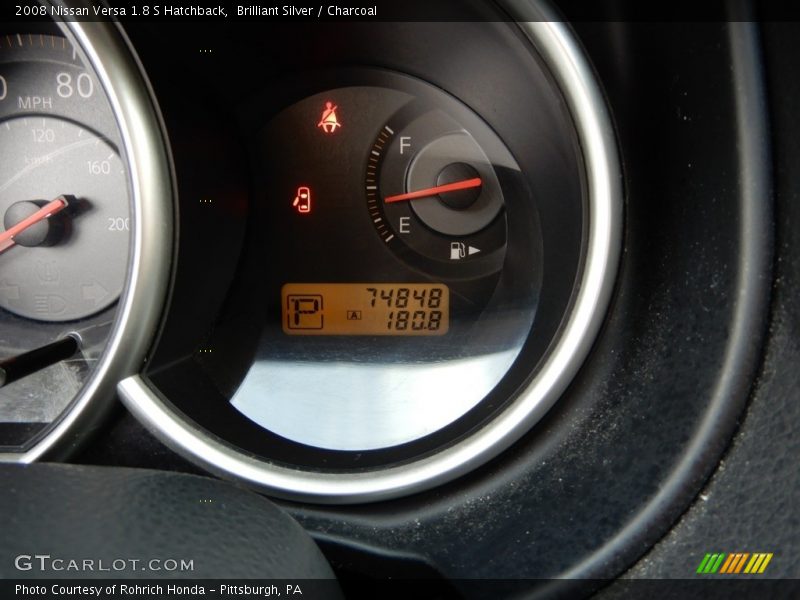 Brilliant Silver / Charcoal 2008 Nissan Versa 1.8 S Hatchback