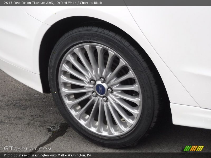 Oxford White / Charcoal Black 2013 Ford Fusion Titanium AWD