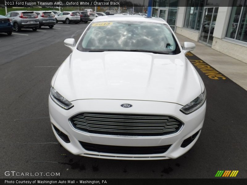 Oxford White / Charcoal Black 2013 Ford Fusion Titanium AWD
