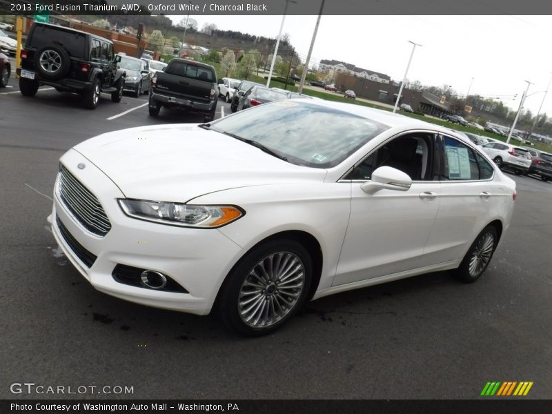 Oxford White / Charcoal Black 2013 Ford Fusion Titanium AWD