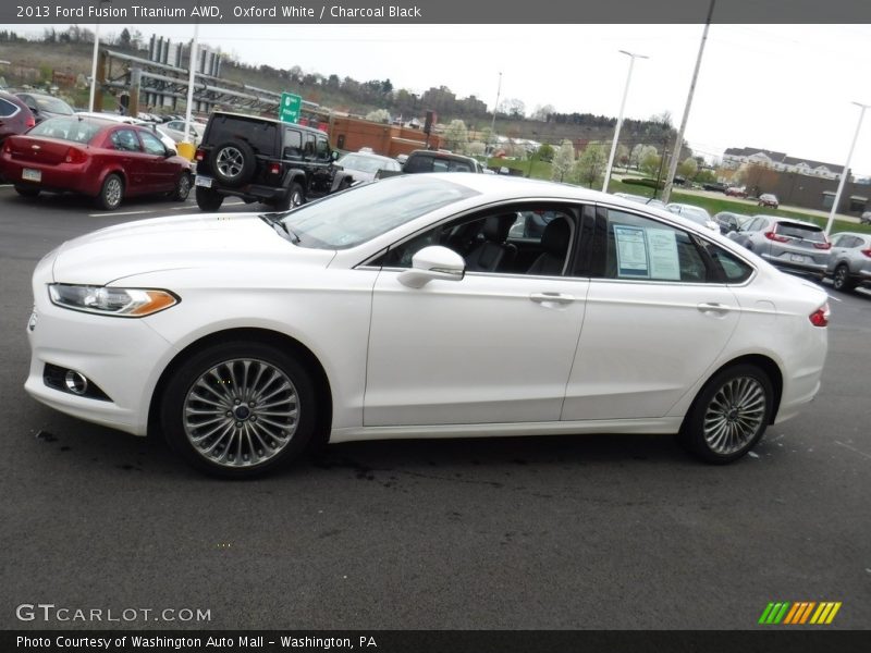 Oxford White / Charcoal Black 2013 Ford Fusion Titanium AWD