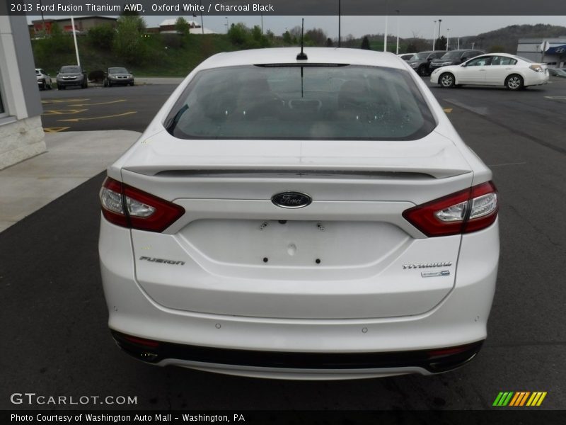 Oxford White / Charcoal Black 2013 Ford Fusion Titanium AWD