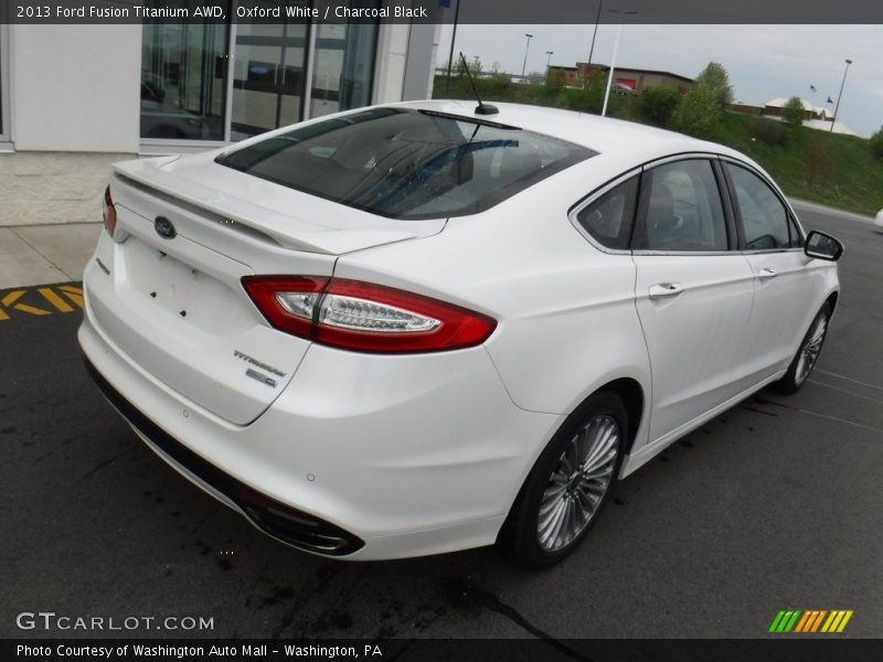 Oxford White / Charcoal Black 2013 Ford Fusion Titanium AWD