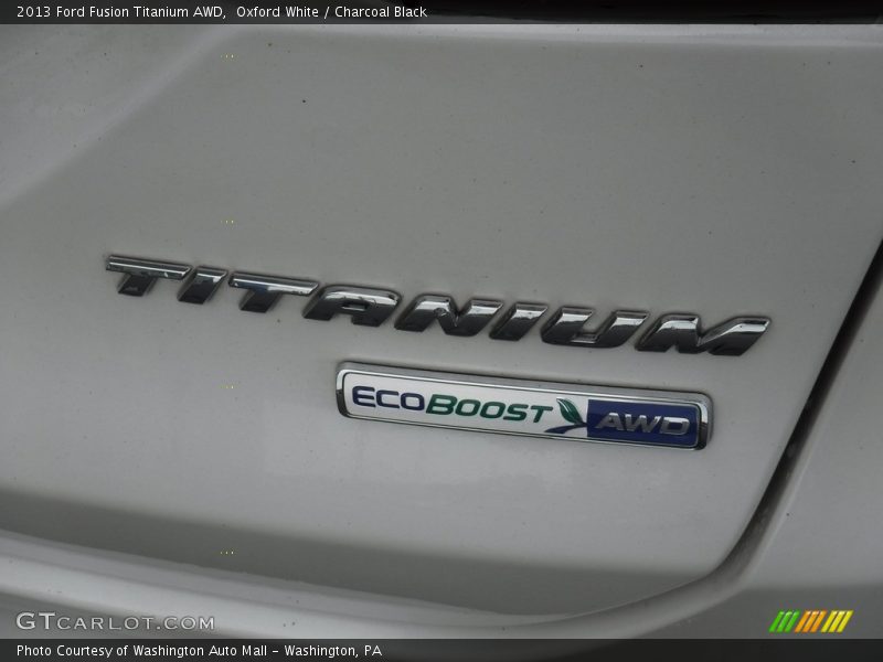 Oxford White / Charcoal Black 2013 Ford Fusion Titanium AWD