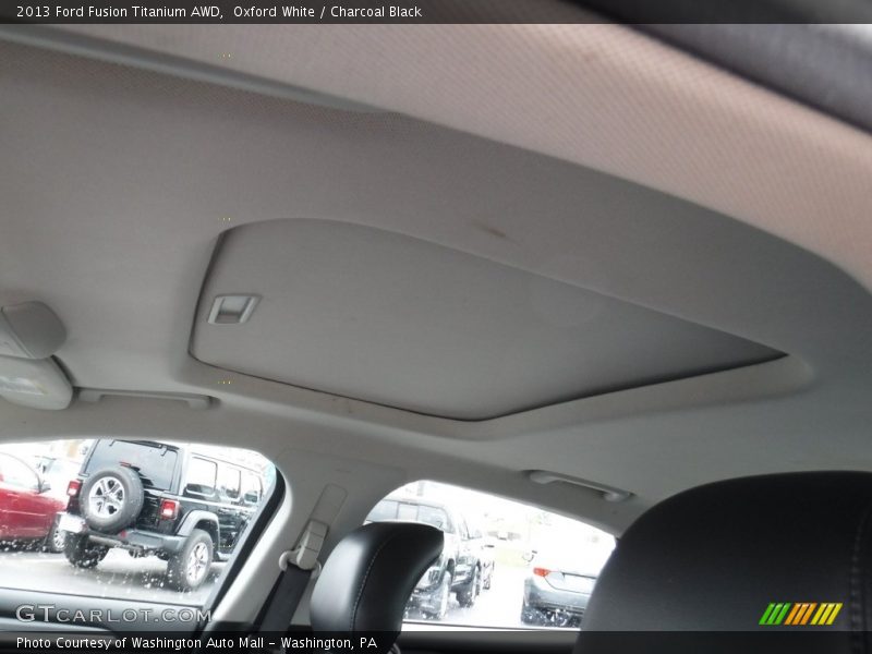 Oxford White / Charcoal Black 2013 Ford Fusion Titanium AWD