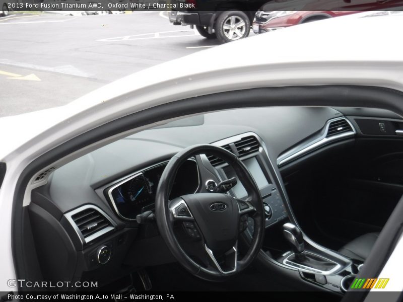 Oxford White / Charcoal Black 2013 Ford Fusion Titanium AWD