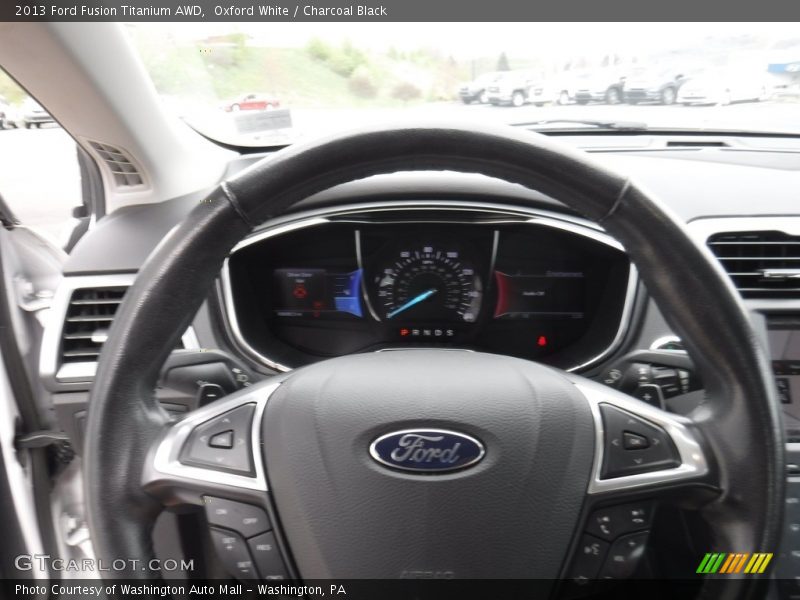 Oxford White / Charcoal Black 2013 Ford Fusion Titanium AWD