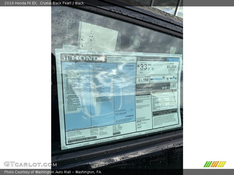 Crystal Black Pearl / Black 2019 Honda Fit EX