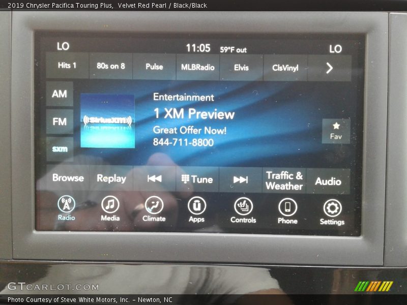 Velvet Red Pearl / Black/Black 2019 Chrysler Pacifica Touring Plus