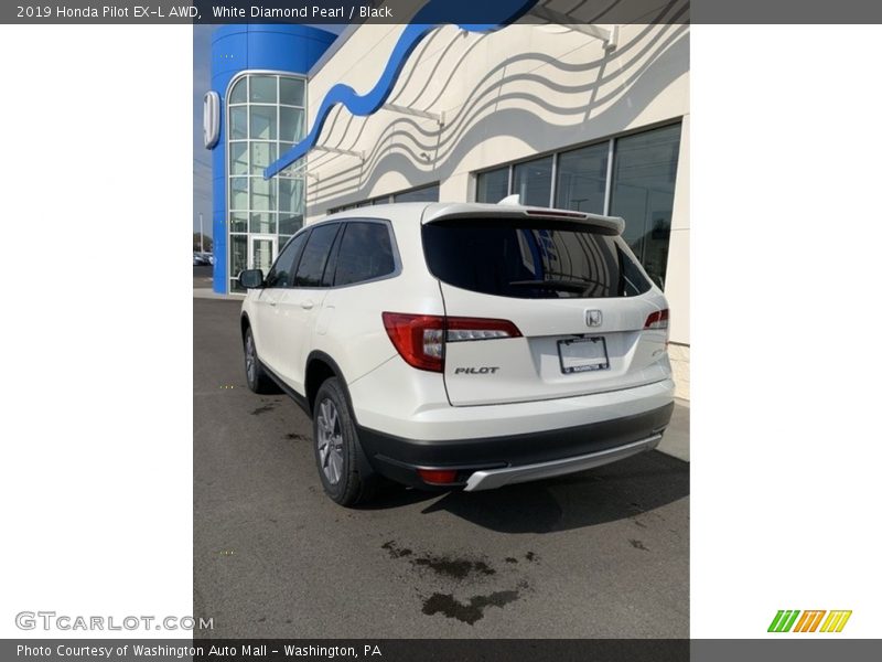 White Diamond Pearl / Black 2019 Honda Pilot EX-L AWD