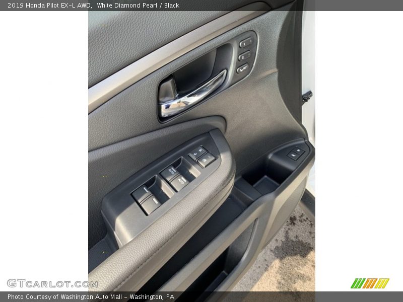 White Diamond Pearl / Black 2019 Honda Pilot EX-L AWD