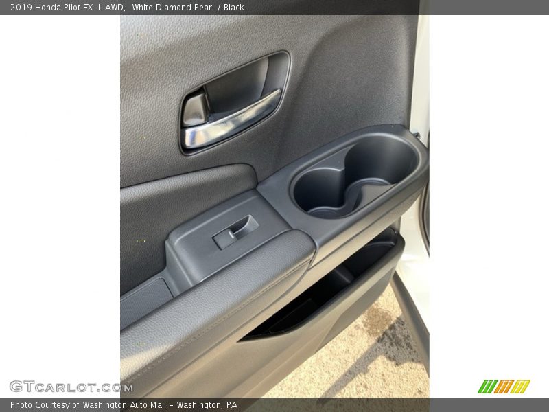 White Diamond Pearl / Black 2019 Honda Pilot EX-L AWD