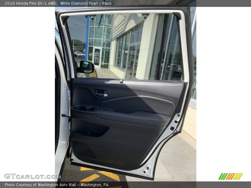 White Diamond Pearl / Black 2019 Honda Pilot EX-L AWD