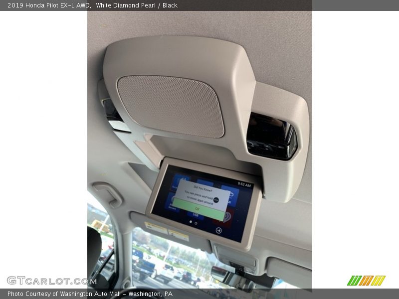 White Diamond Pearl / Black 2019 Honda Pilot EX-L AWD