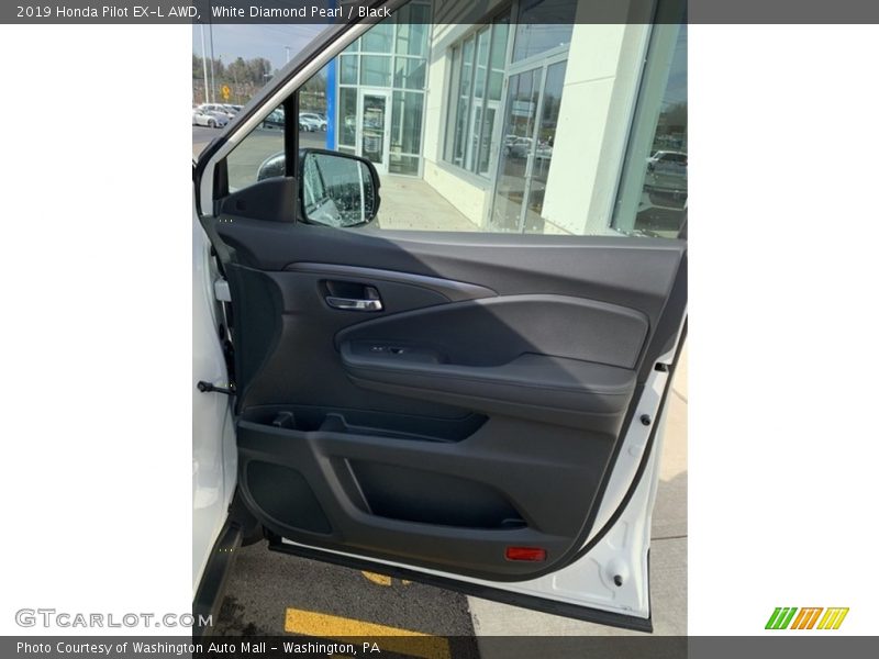 White Diamond Pearl / Black 2019 Honda Pilot EX-L AWD