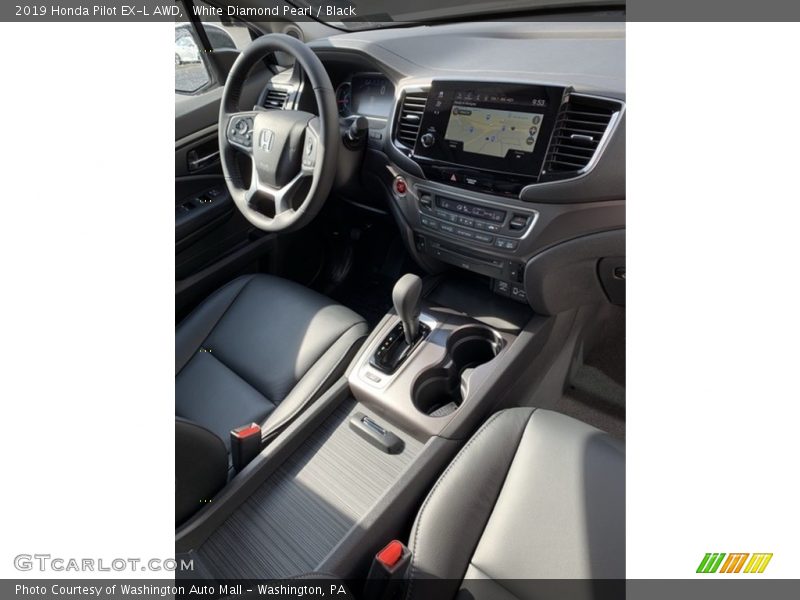 White Diamond Pearl / Black 2019 Honda Pilot EX-L AWD