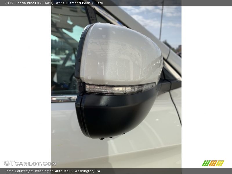 White Diamond Pearl / Black 2019 Honda Pilot EX-L AWD