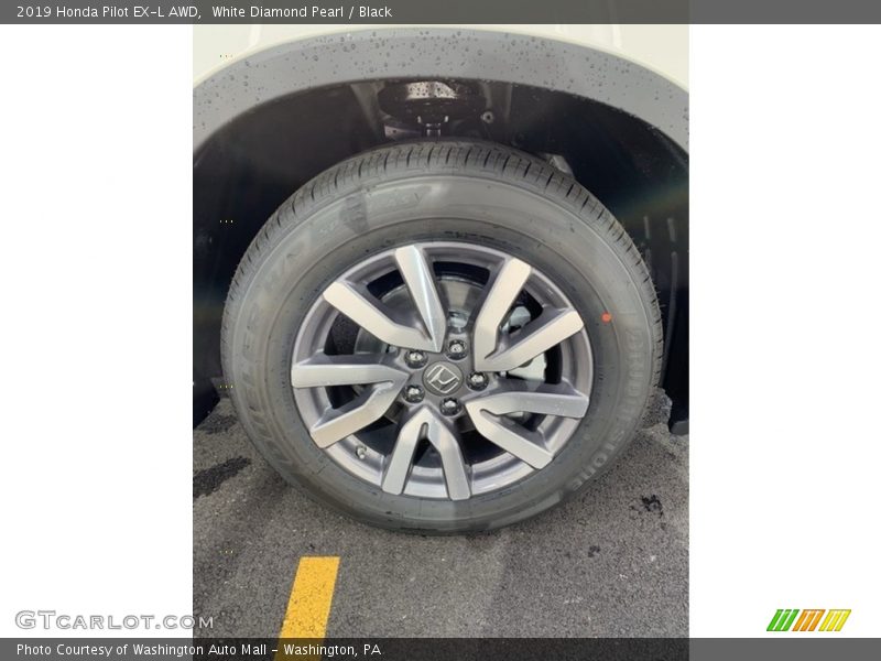 White Diamond Pearl / Black 2019 Honda Pilot EX-L AWD