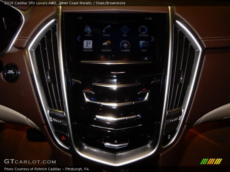 Silver Coast Metallic / Shale/Brownstone 2016 Cadillac SRX Luxury AWD