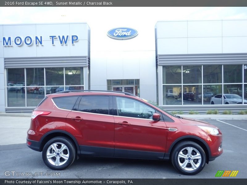 Sunset Metallic / Charcoal Black 2016 Ford Escape SE 4WD