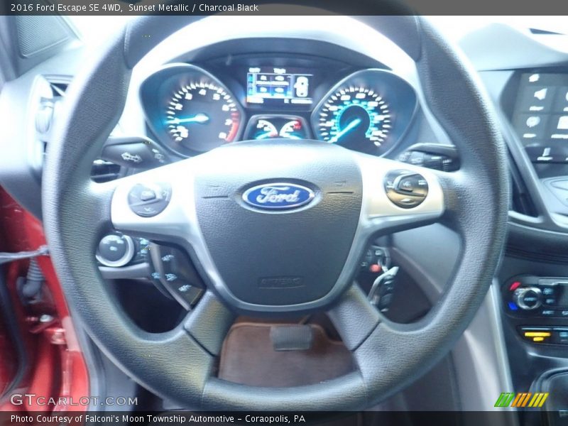 Sunset Metallic / Charcoal Black 2016 Ford Escape SE 4WD