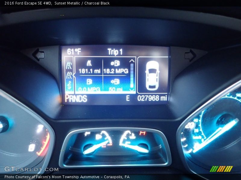Sunset Metallic / Charcoal Black 2016 Ford Escape SE 4WD