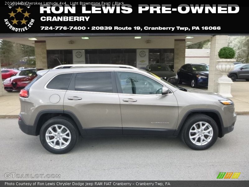 Light Brownstone Pearl / Black 2016 Jeep Cherokee Latitude 4x4