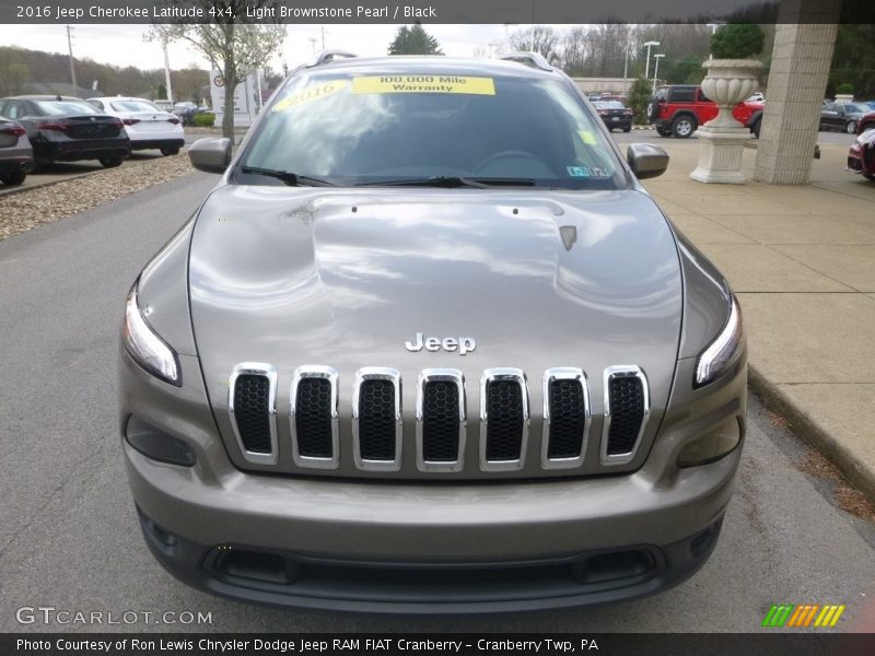 Light Brownstone Pearl / Black 2016 Jeep Cherokee Latitude 4x4